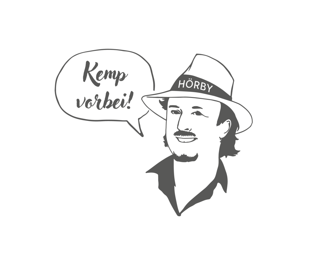 Almgasthof Geisler | lerne den Gastgeber Hörby kennen Das Bild zeigt eine Illustration des Gastgebers Hörby. Er schmeißt den Almgasthof Geisler mit Freude und Elan.